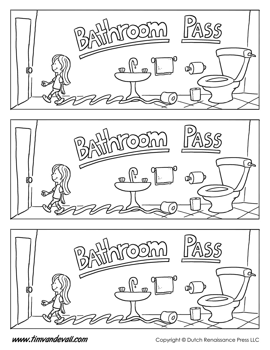 60 Free Printable Bathroom Passes Pdf 2