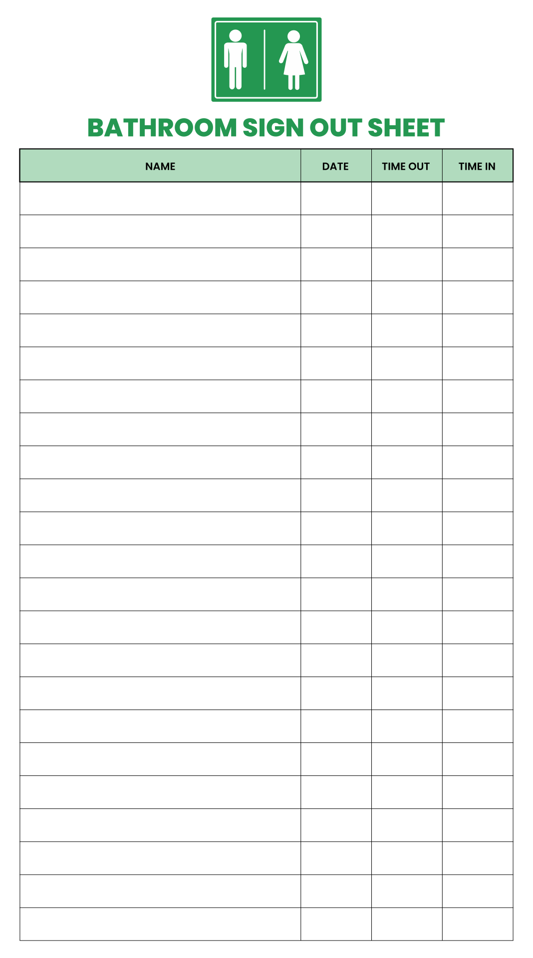 60 Free Printable Bathroom Passes Pdf 25