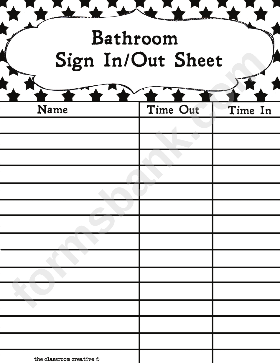 60 Free Printable Bathroom Passes Pdf 45