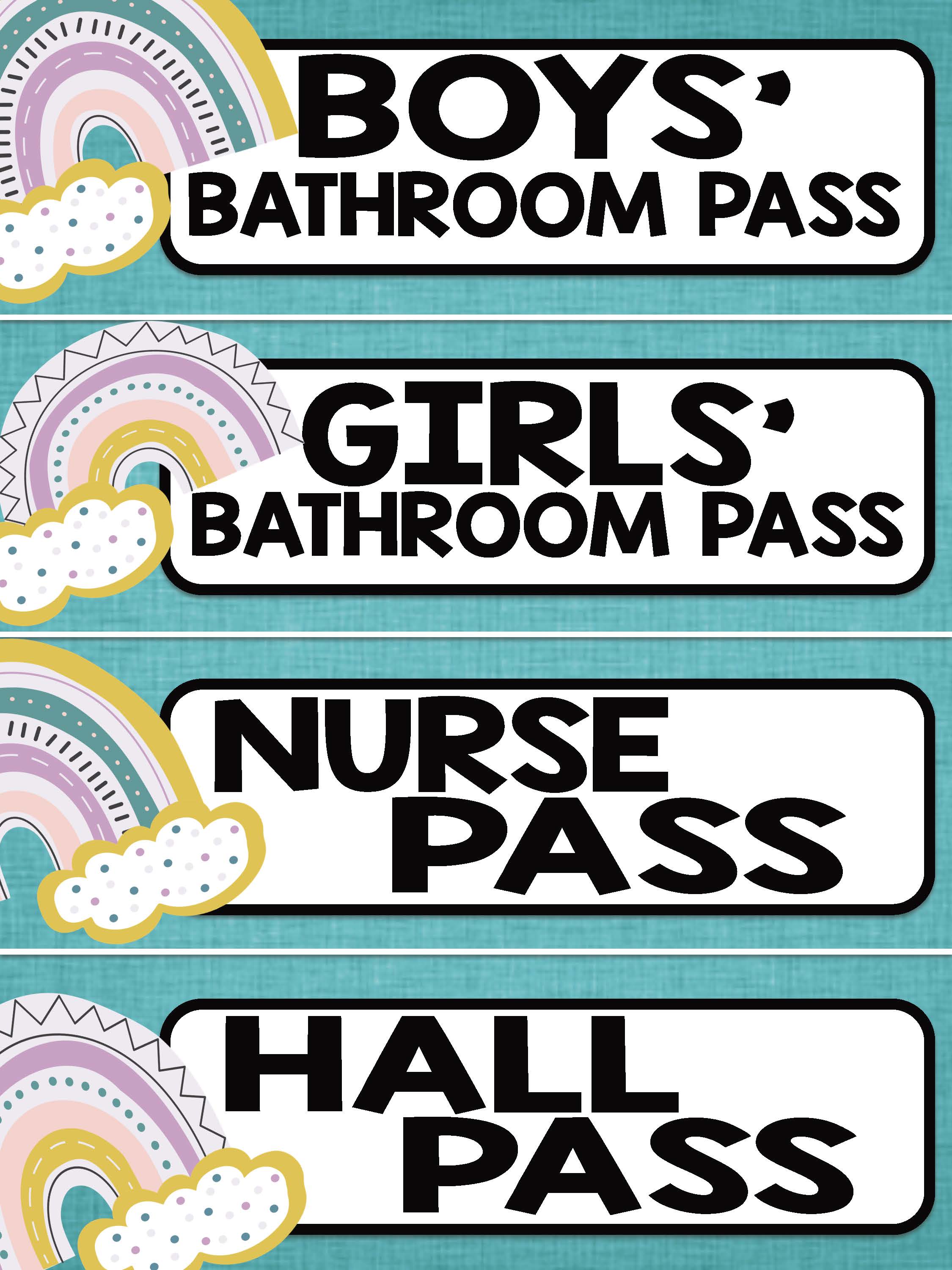 60 Free Printable Bathroom Passes Pdf 7