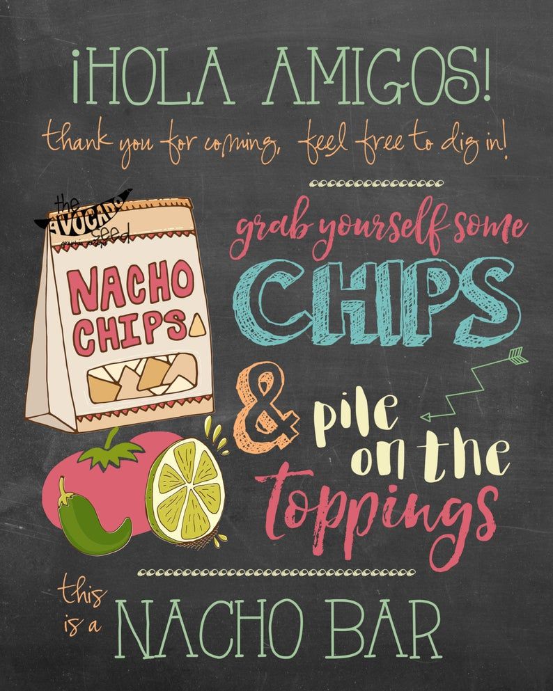 60 Nacho Bar Sign Printable 16