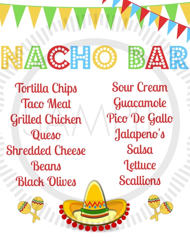 60 Nacho Bar Sign Printable 25