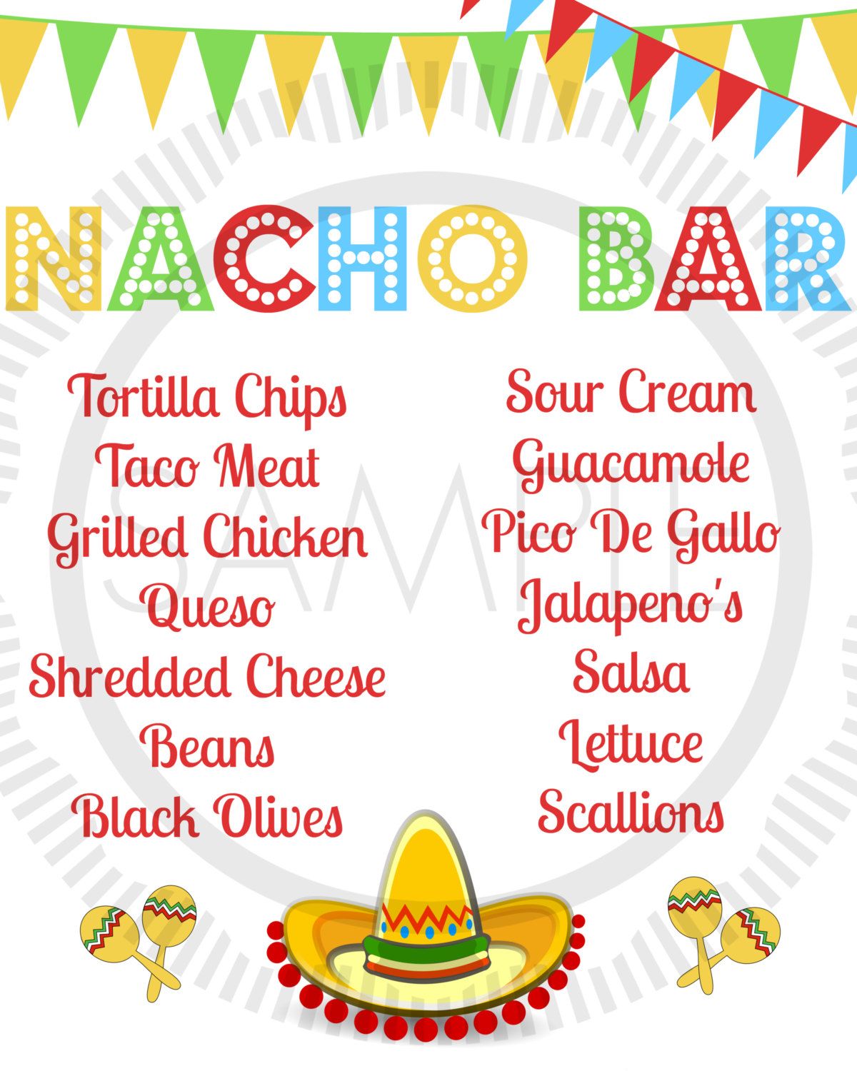 60 Nacho Bar Sign Printable 51