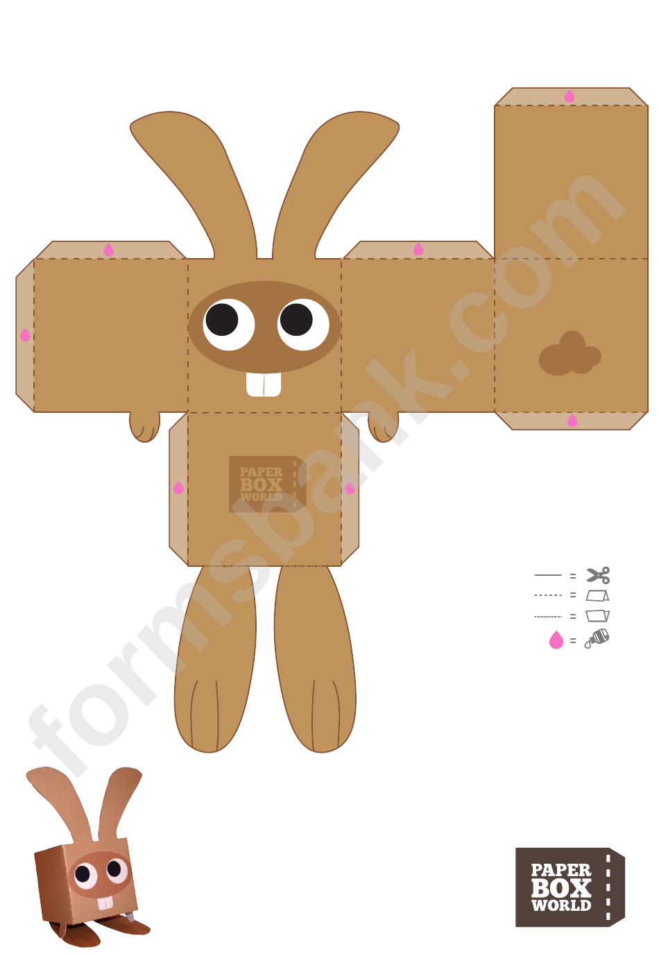 60 Paper Box Template Printable 26