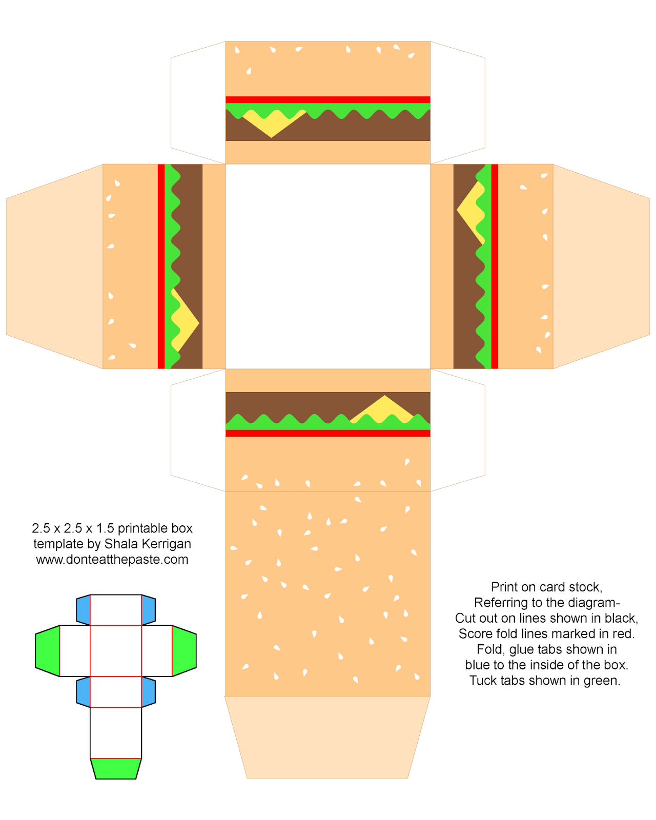 60 Paper Box Template Printable 58