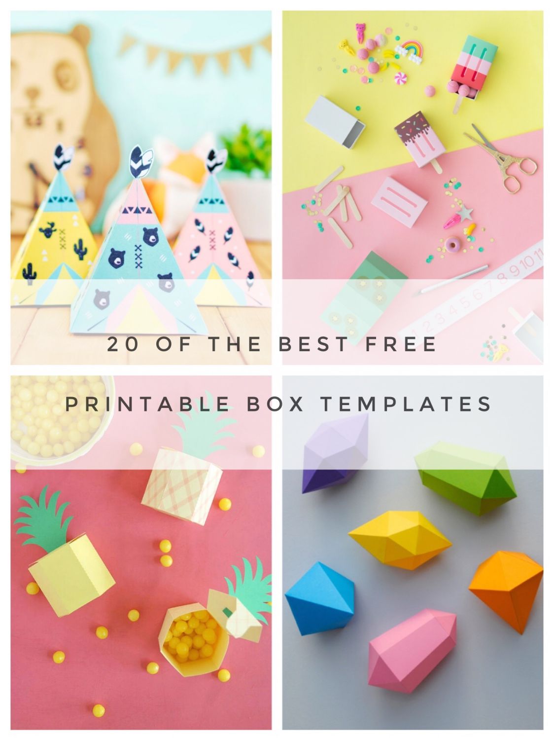 60 Paper Box Template Printable 8