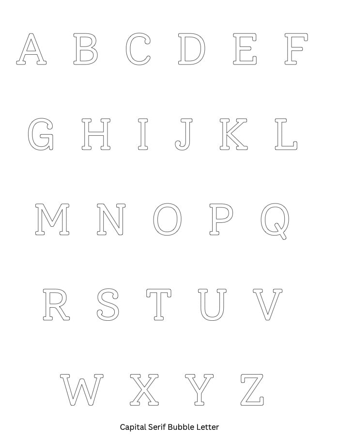 60 Printable Bubble Letters Alphabet 14