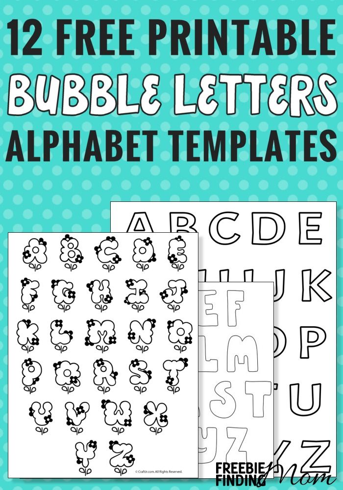60 Printable Bubble Letters Alphabet 16