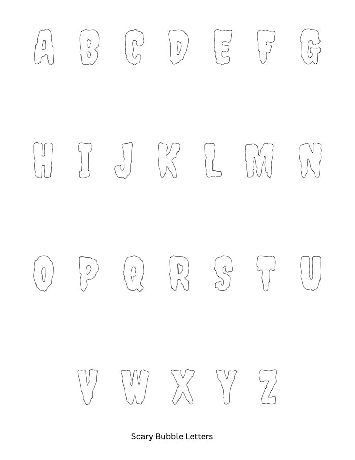 60 Printable Bubble Letters Alphabet 29