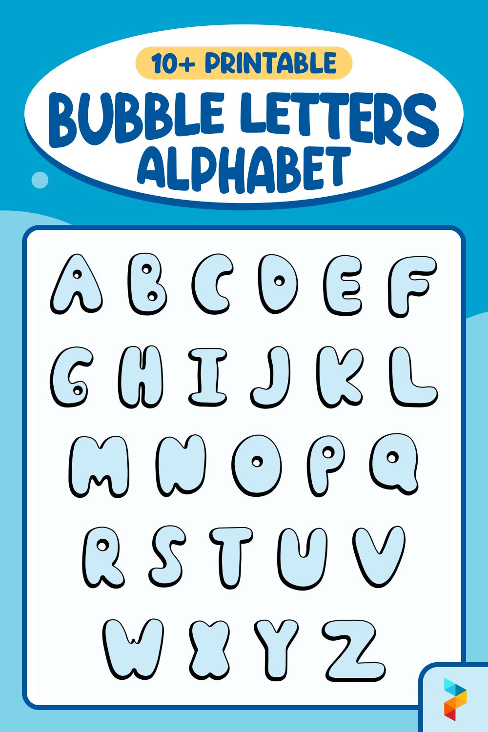 60 Printable Bubble Letters Alphabet 34
