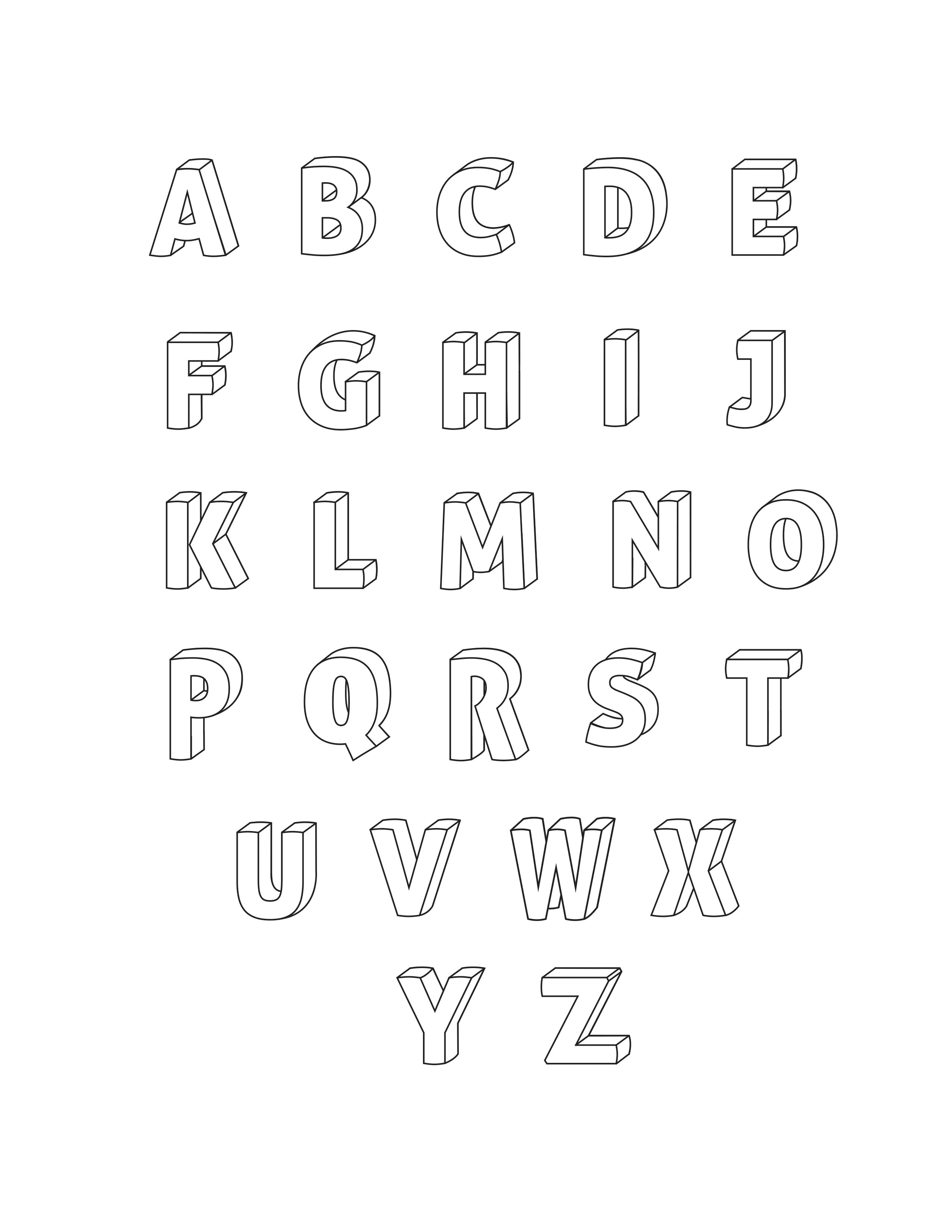 60 Printable Bubble Letters Alphabet 41