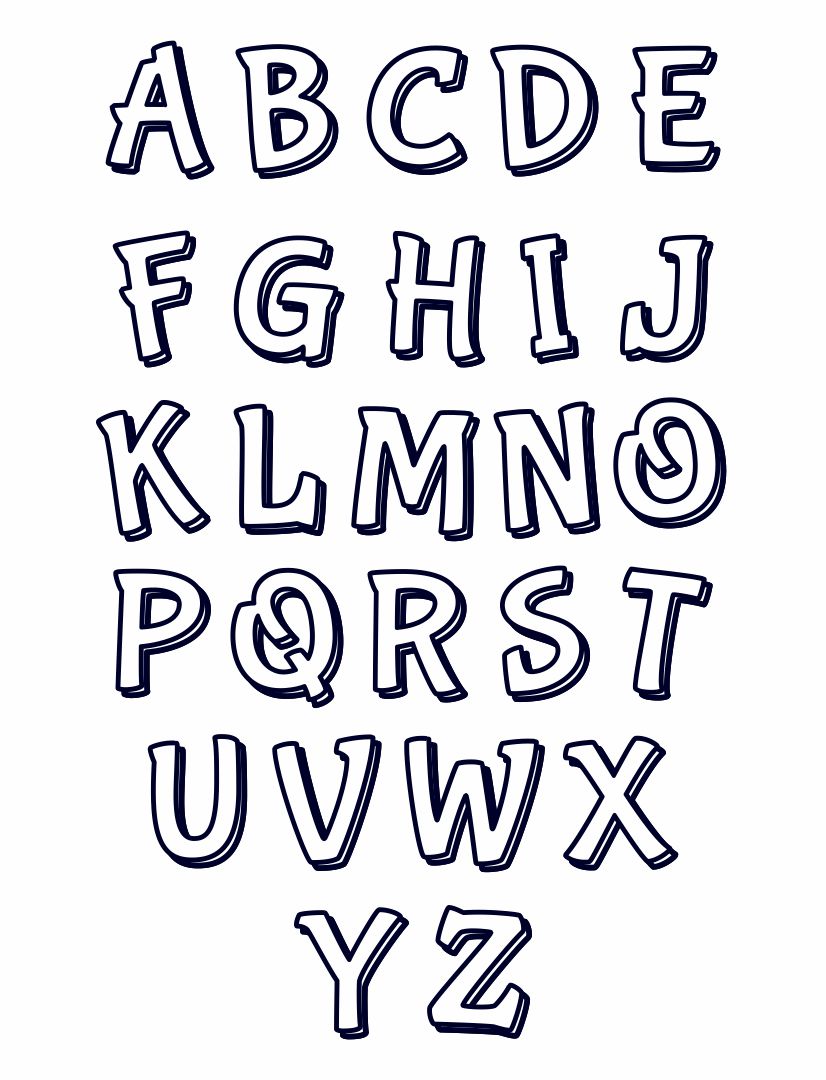 60 Printable Bubble Letters Alphabet 44