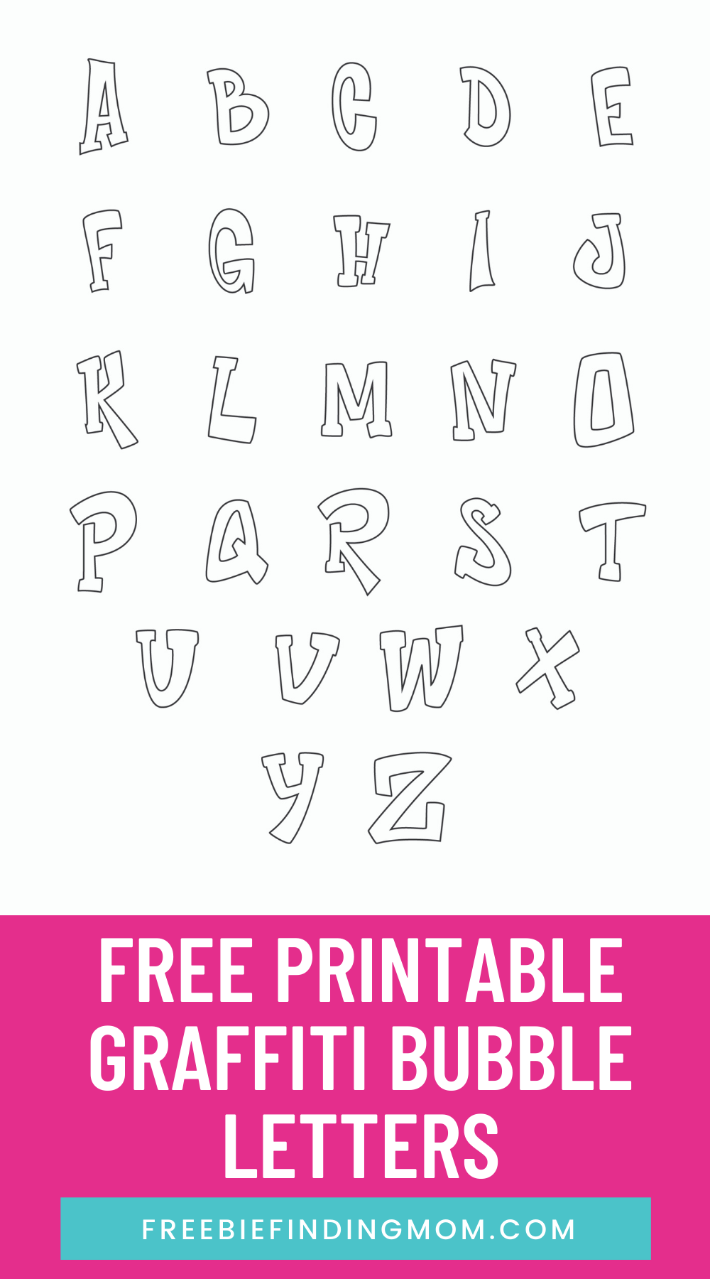 60 Printable Bubble Letters Alphabet 52