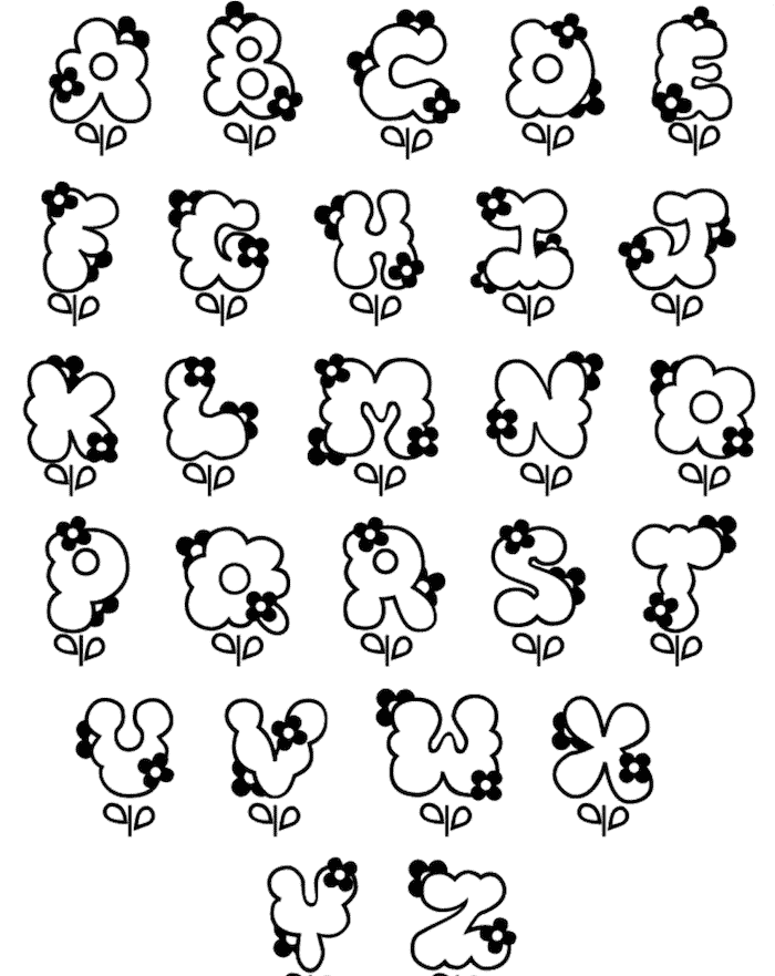 60 Printable Bubble Letters Alphabet 57