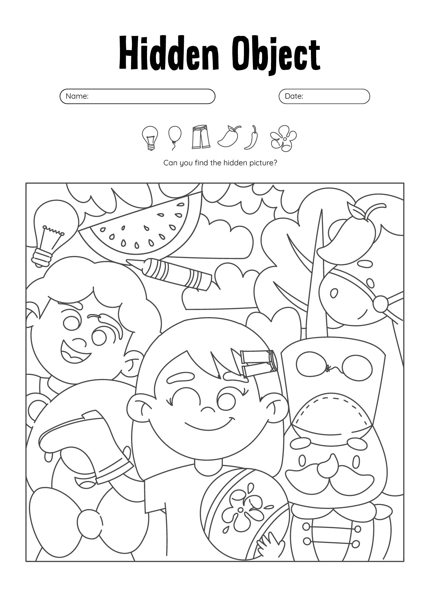 60 Printable Hidden Object Pictures 47