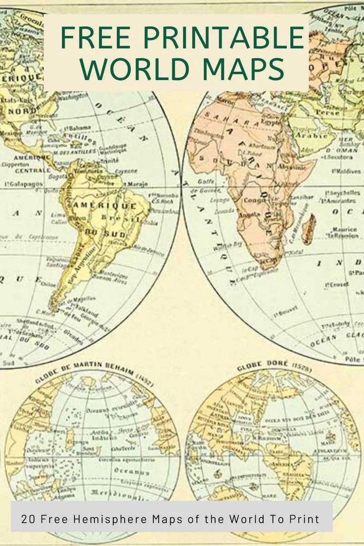 60 Printable Simple World Map 10
