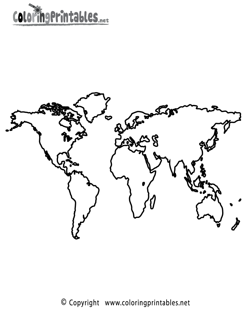 60 Printable Simple World Map 23