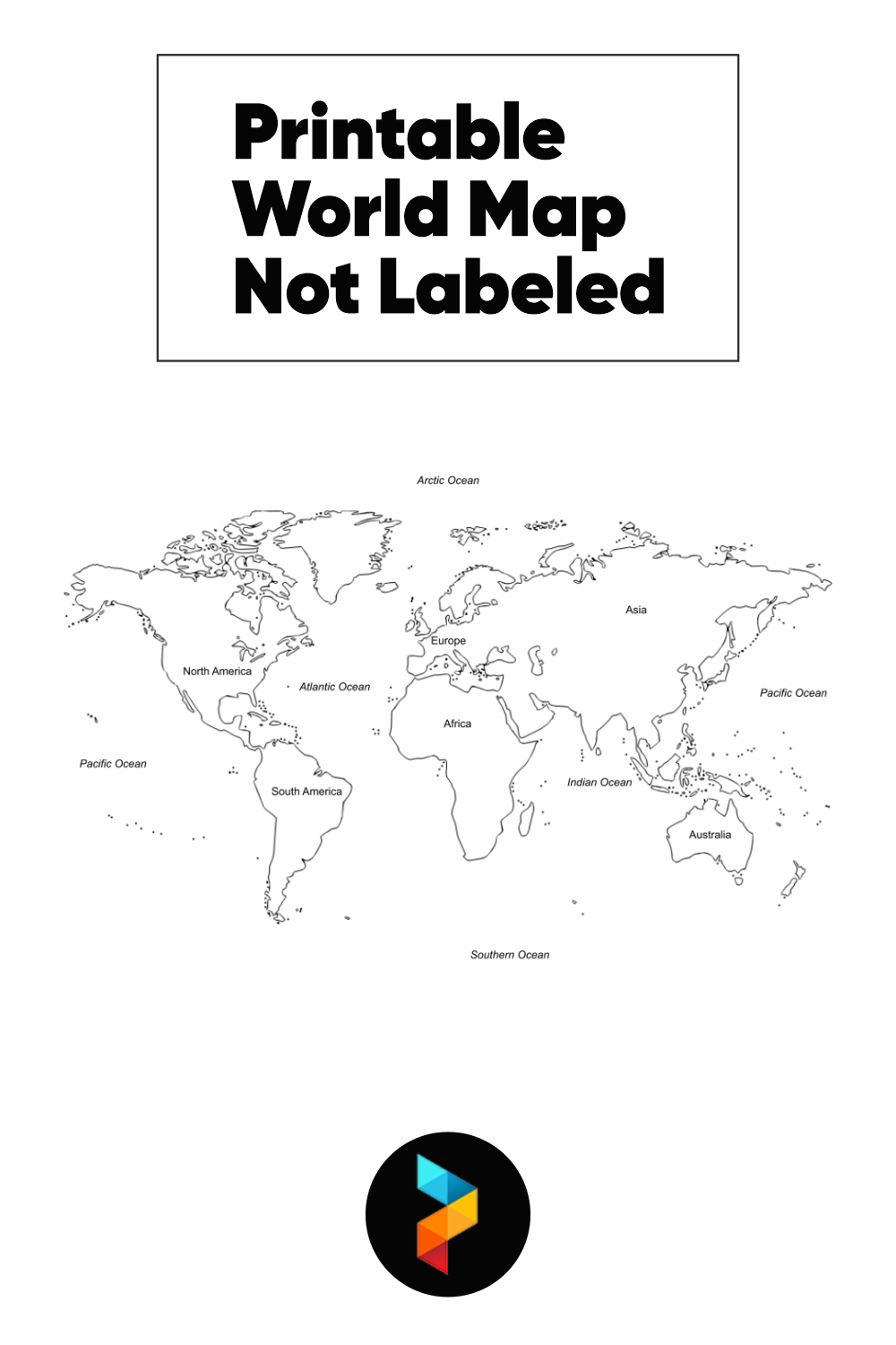 60 Printable Simple World Map 47