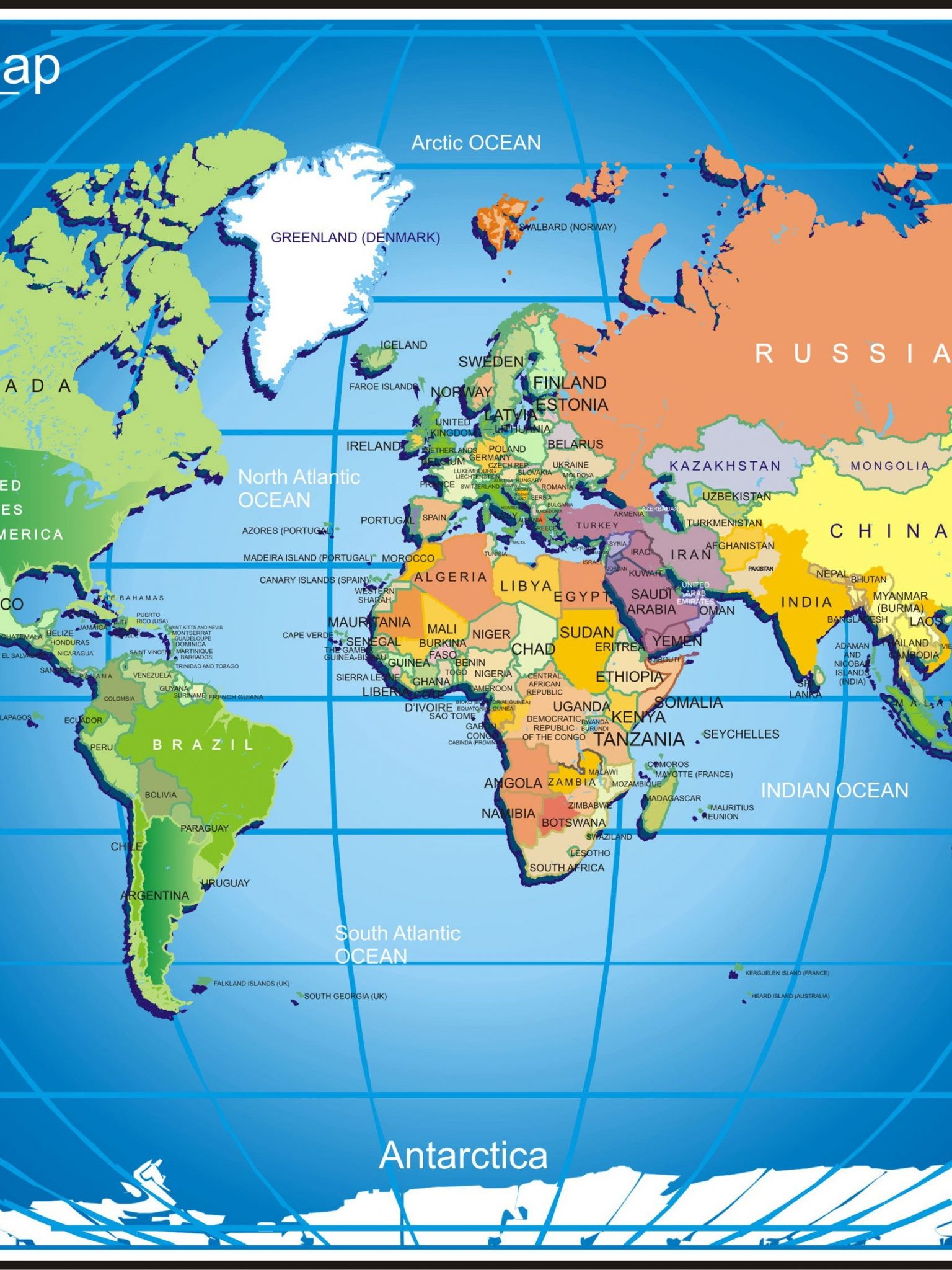 60 Printable Simple World Map 6