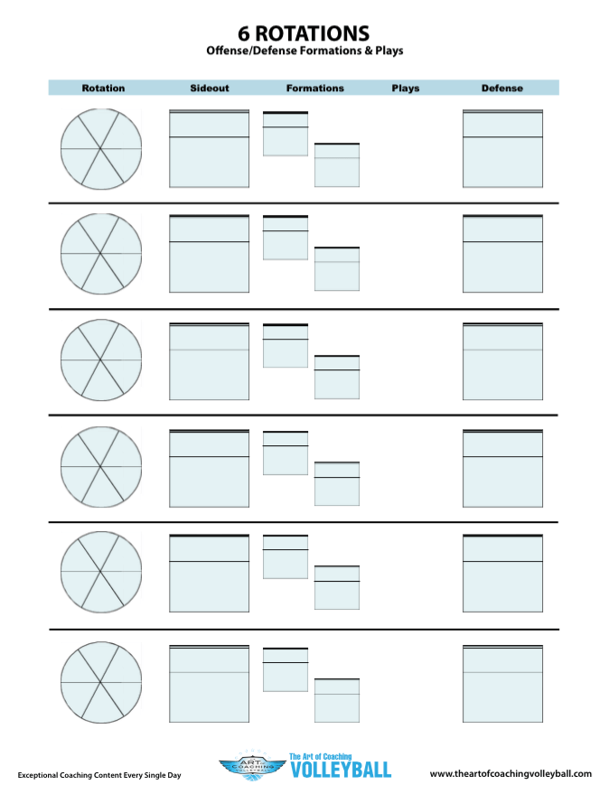 60 Volleyball Printable Lineup Sheets 30