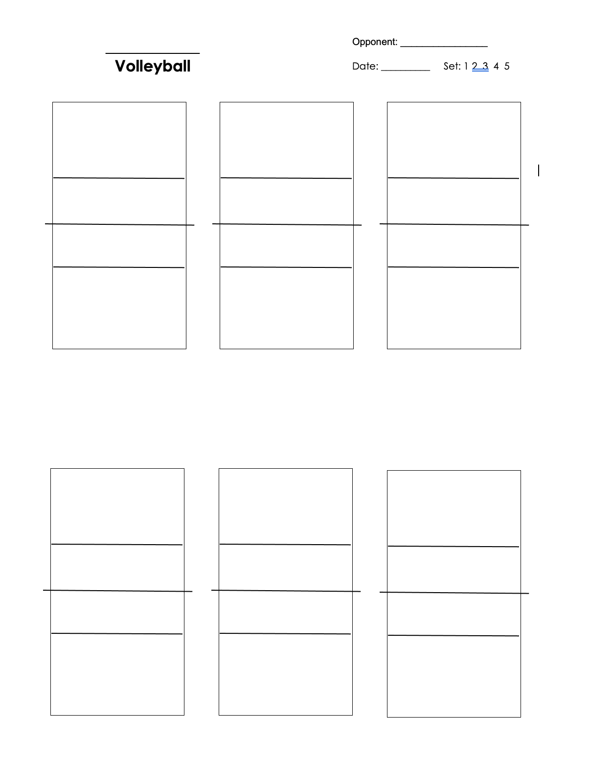60 Volleyball Printable Lineup Sheets 51