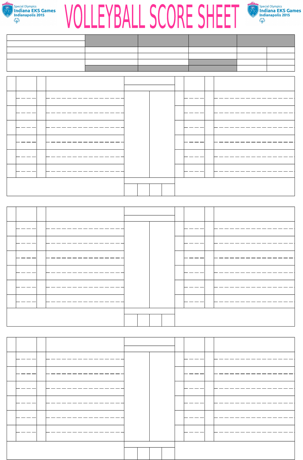 60 Volleyball Printable Lineup Sheets 58