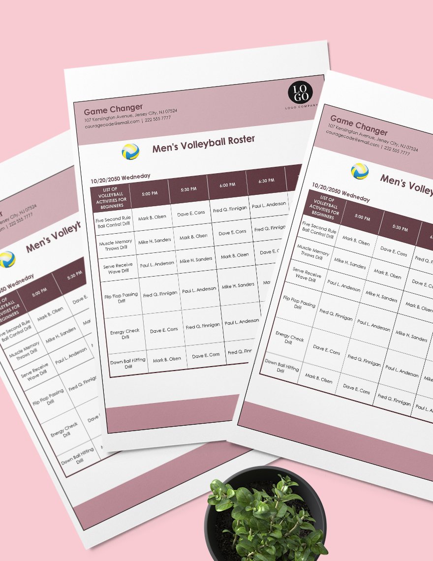 60 Volleyball Printable Lineup Sheets 61