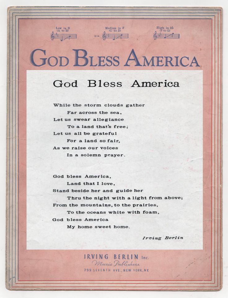 Save 60 God Bless America Lyrics Printable Ideas 10