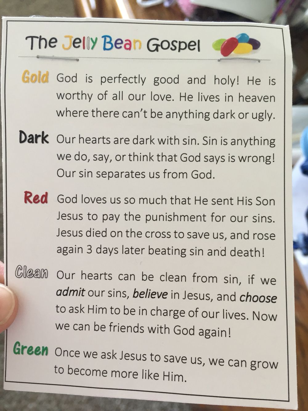 Save 60 Jelly Bean Gospel Printable Ideas 16