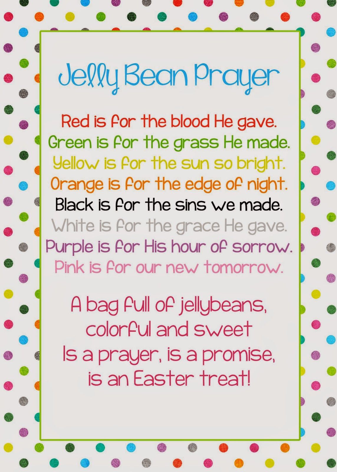 Save 60 Jelly Bean Gospel Printable Ideas 2