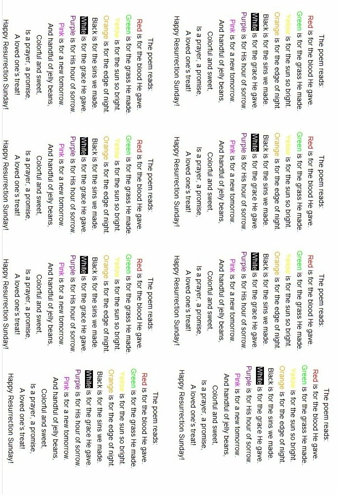Save 60 Jelly Bean Gospel Printable Ideas 59