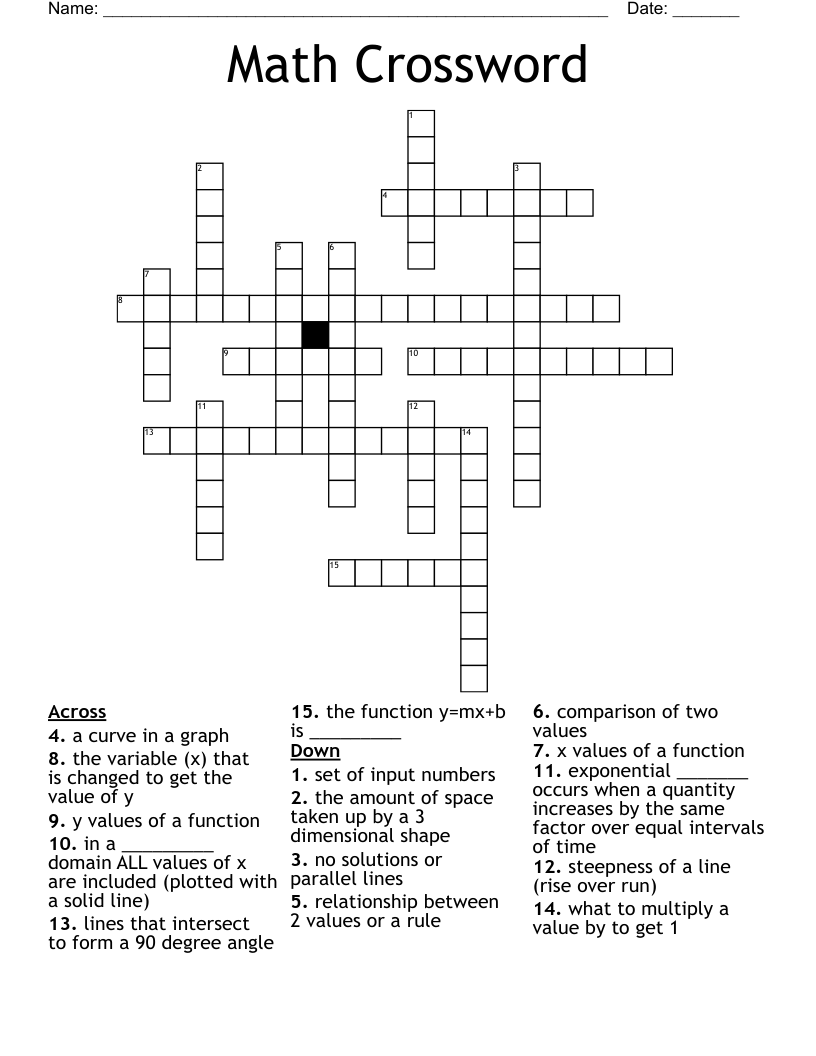 Save 60 Math Crossword Puzzles Free Printable Ideas 25