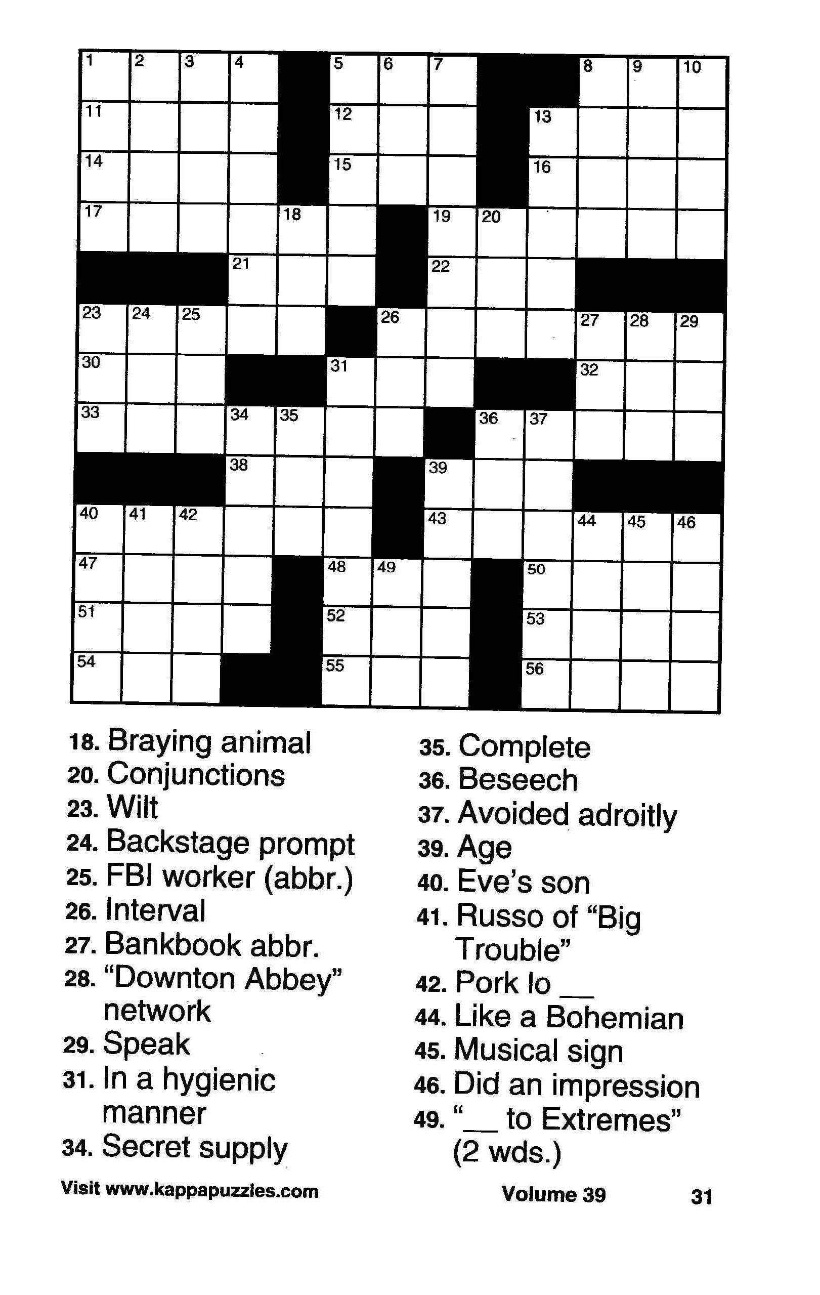 Save 60 Math Crossword Puzzles Free Printable Ideas 8