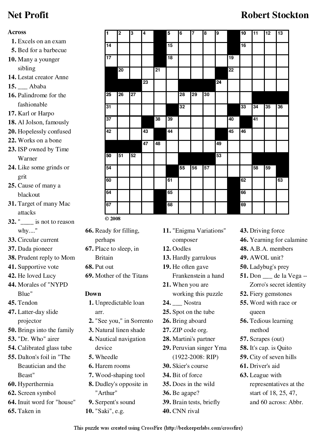 35 Crossword Puzzles Printable Free 20