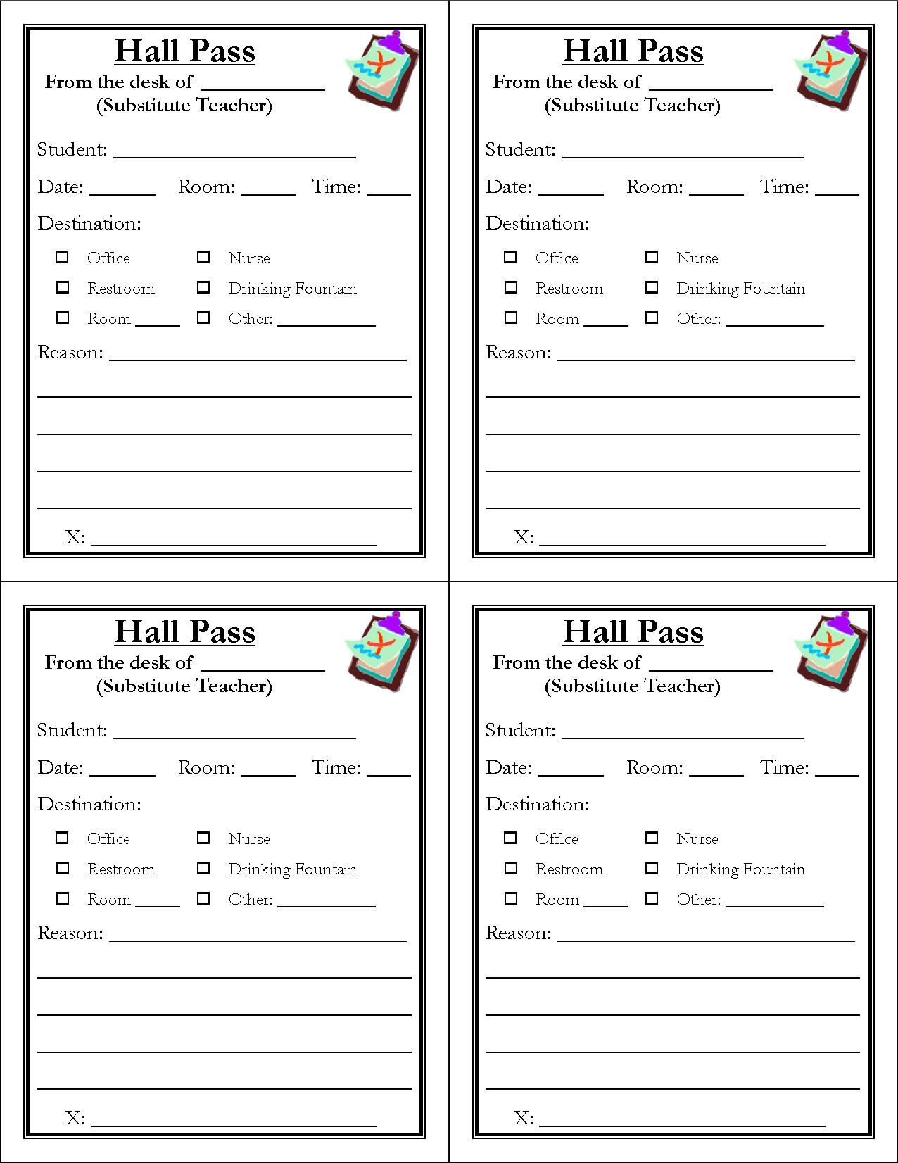 35 Printable Bathroom Pass Template 3