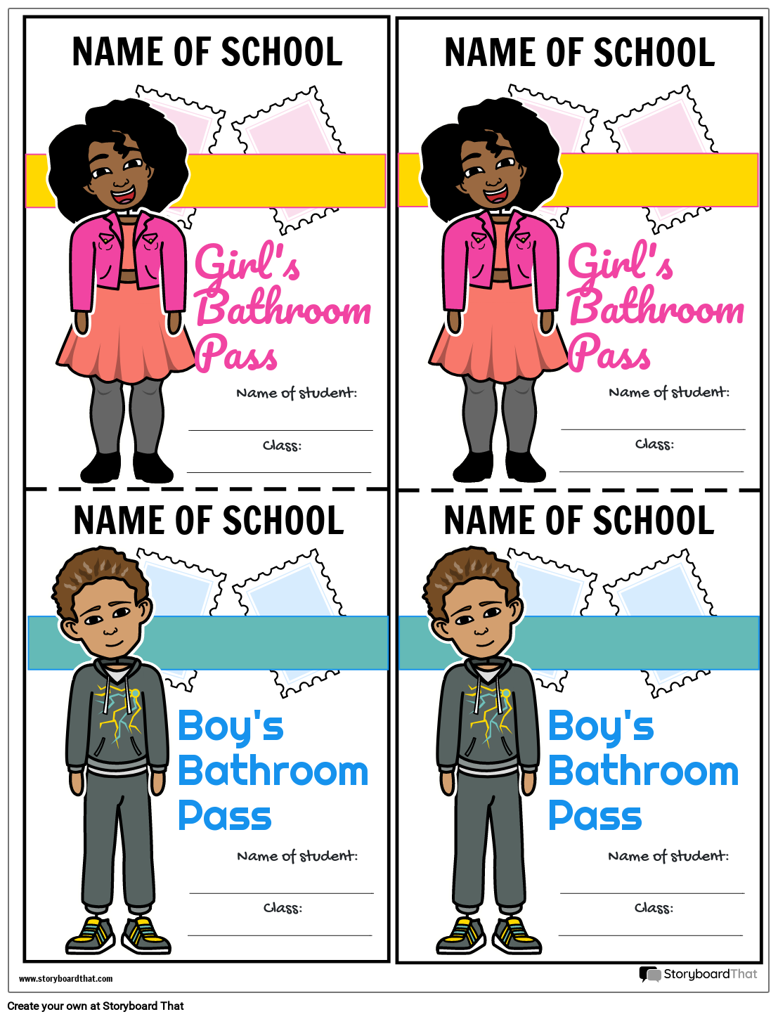 35 Printable Bathroom Pass Template 34