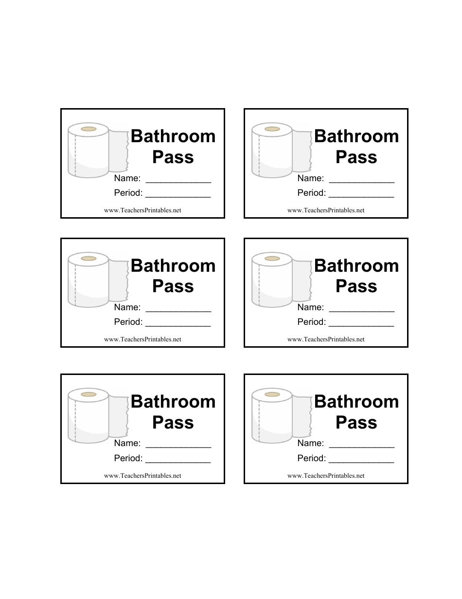 35 Printable Bathroom Pass Template 9