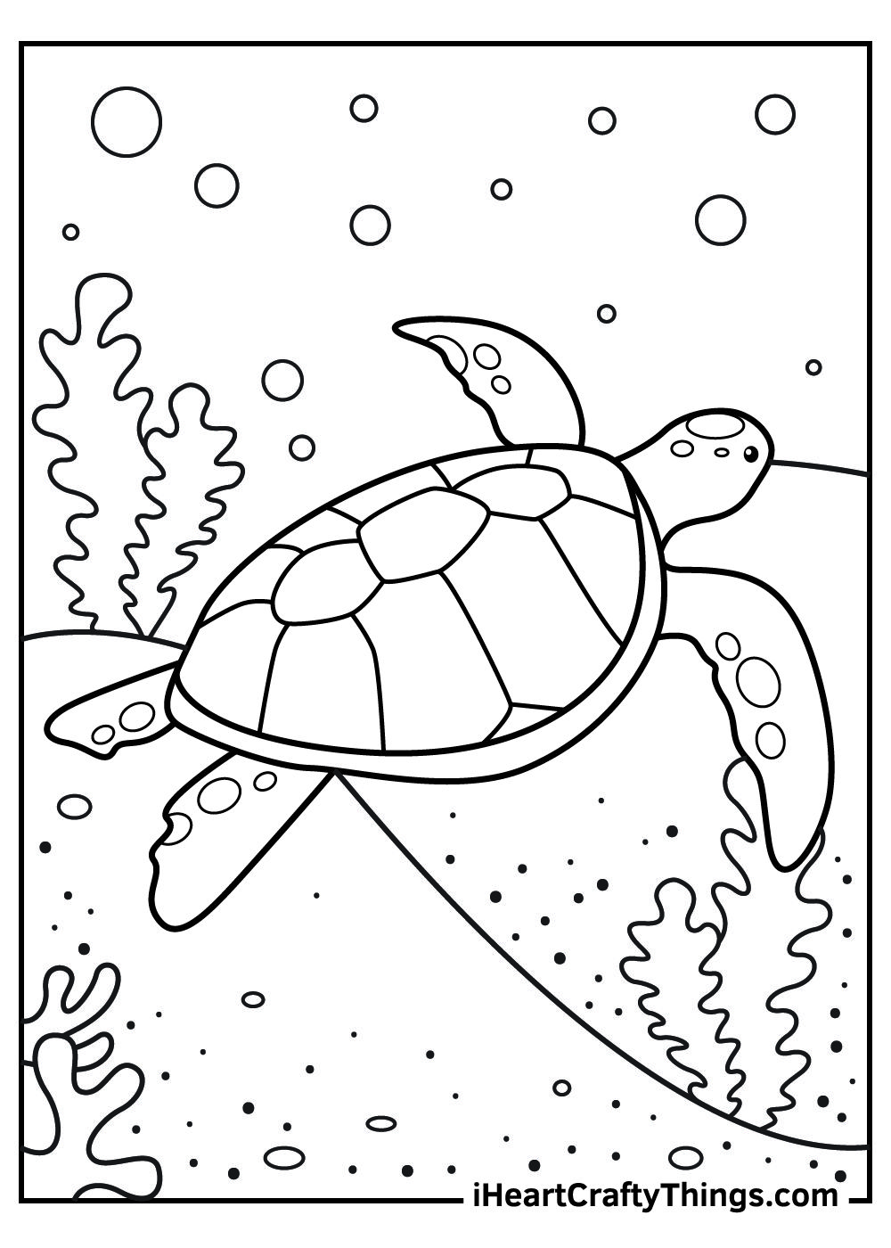 Save 60 Realistic Sea Turtle Coloring Page Ideas 10