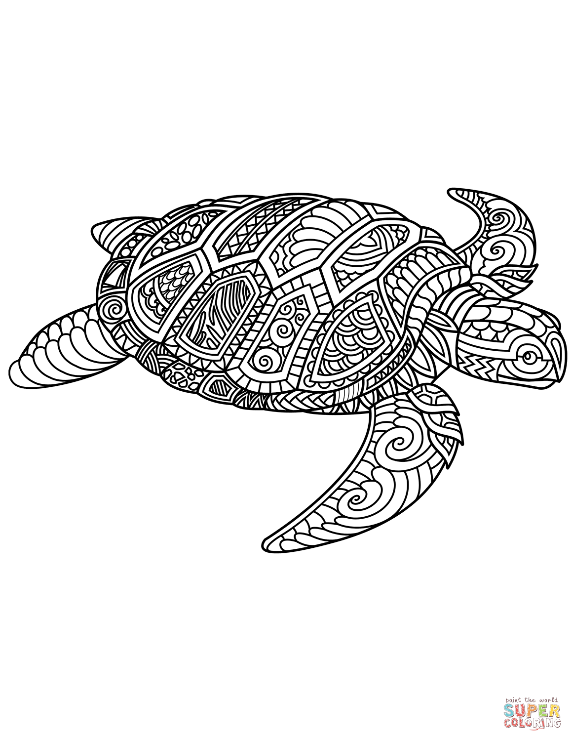 Save 60 Realistic Sea Turtle Coloring Page Ideas 14