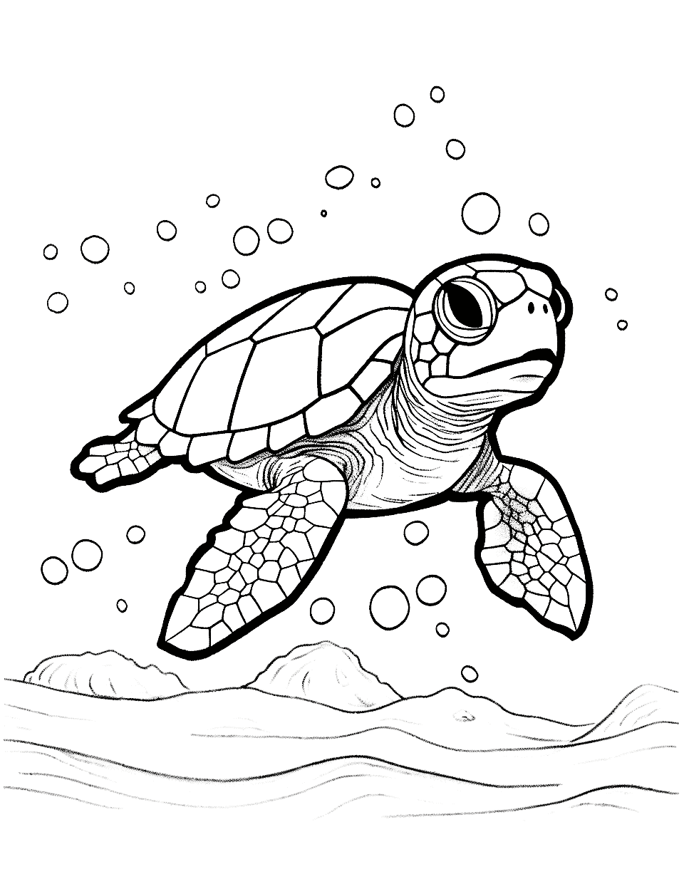 Save 60 Realistic Sea Turtle Coloring Page Ideas 38