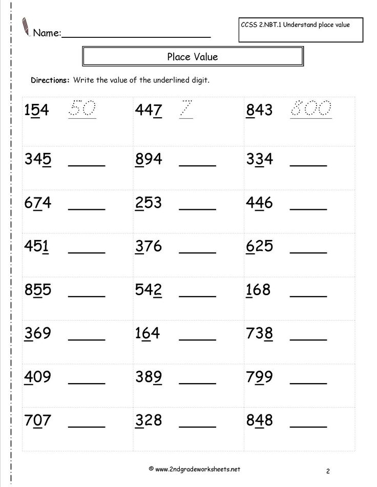 20 4Th Grade Math Worksheets Free Printable Place Value