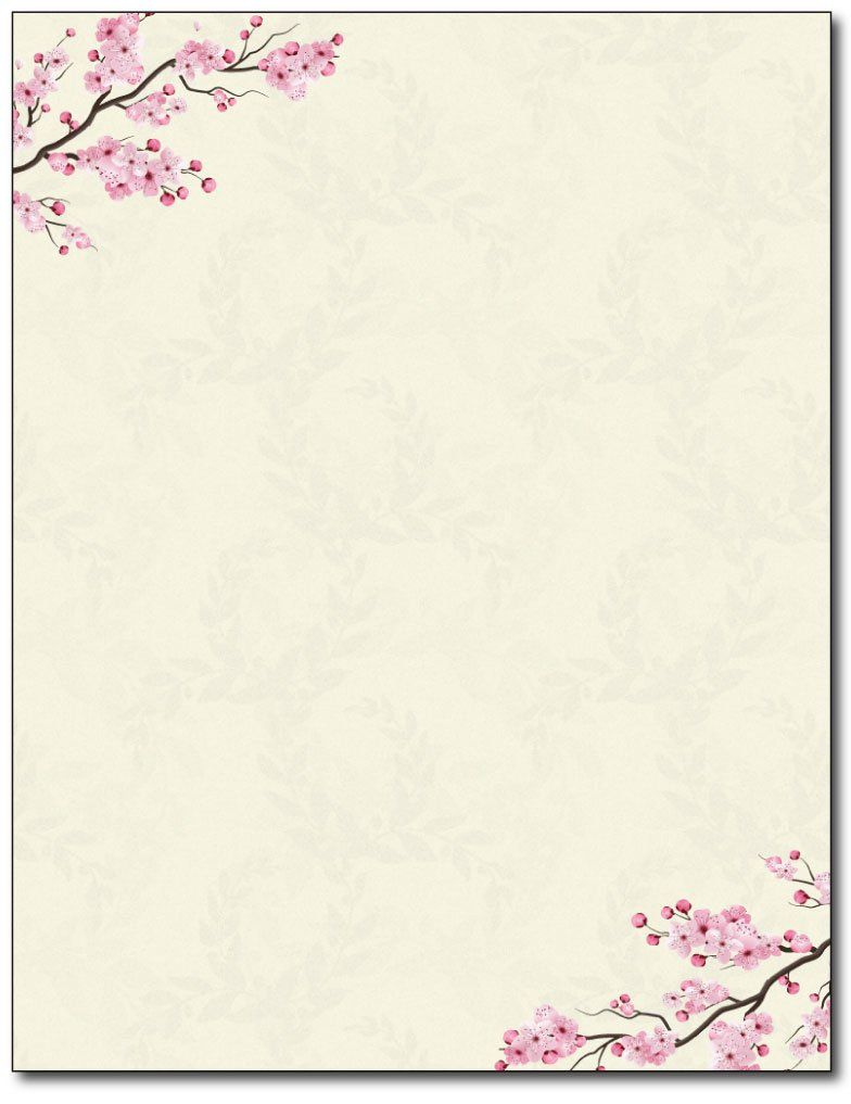 Cherry Blossoms Stationery Paper - 80 Sheets