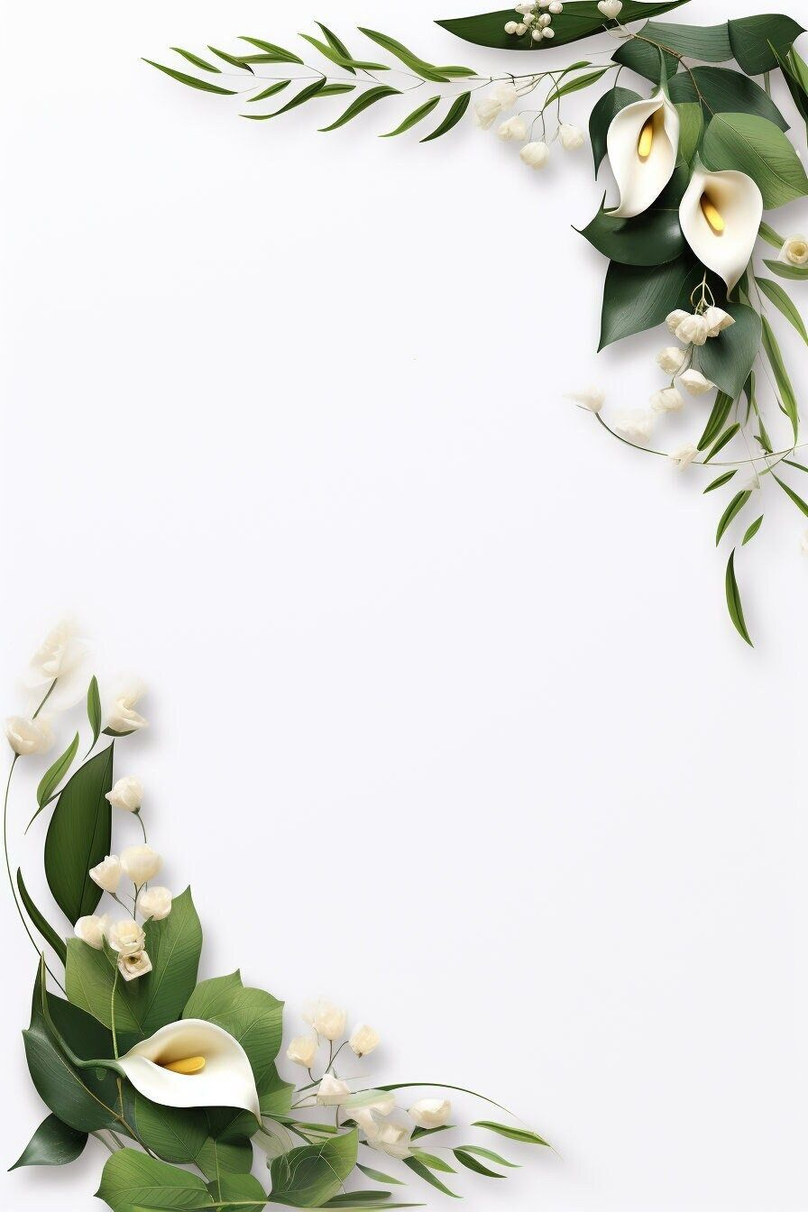 DIY Calla Lily Printable Greeting Card Template for Custom Text Design