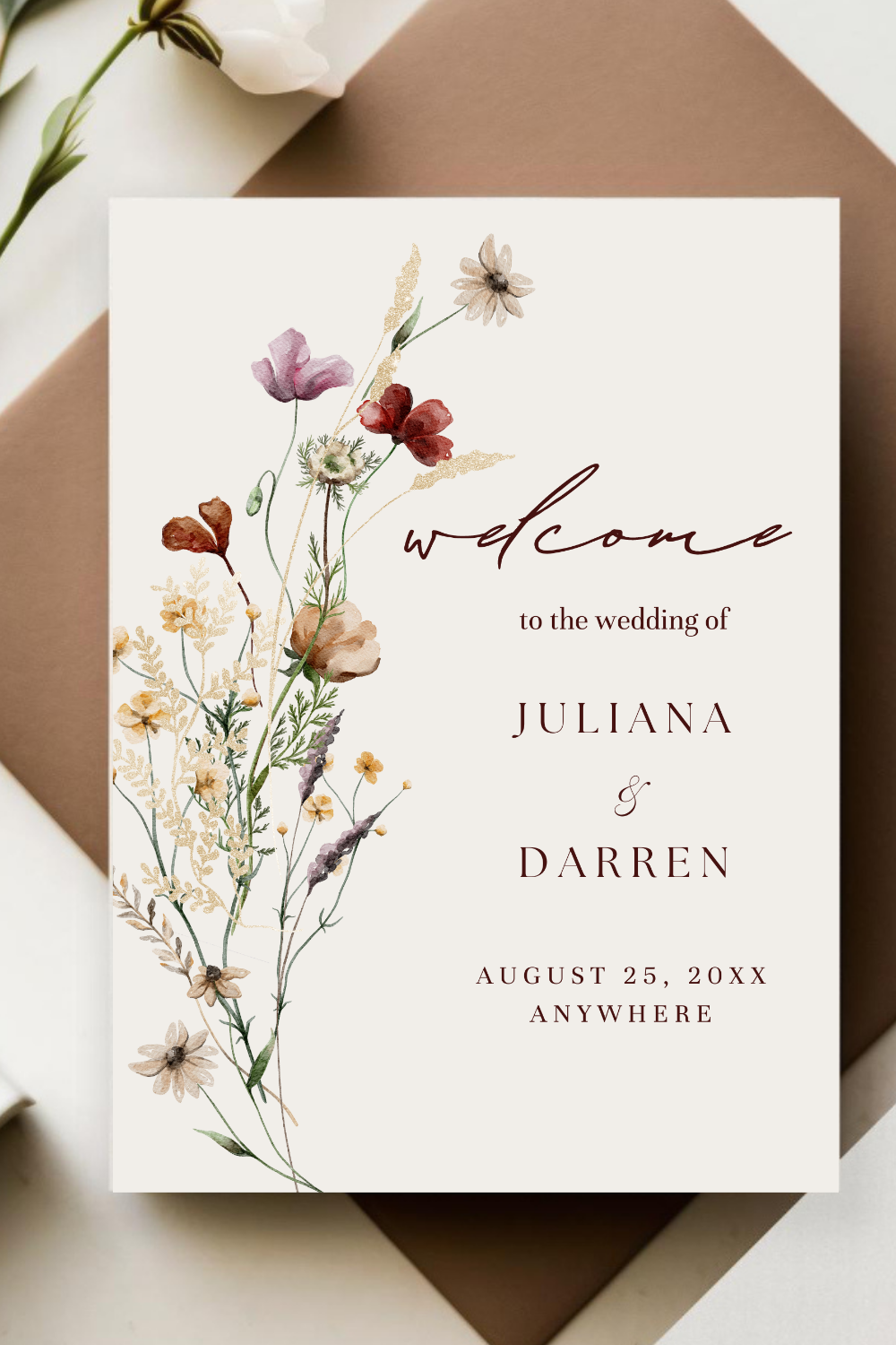 Editable Wedding Welcome Sign Printable Instant Download