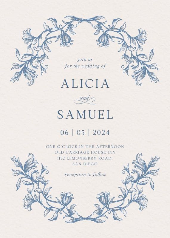 Etched Frame - Wedding Invitation Template | Greetings Island Etched Frame - Wedding Invitation Template | Greetings Island