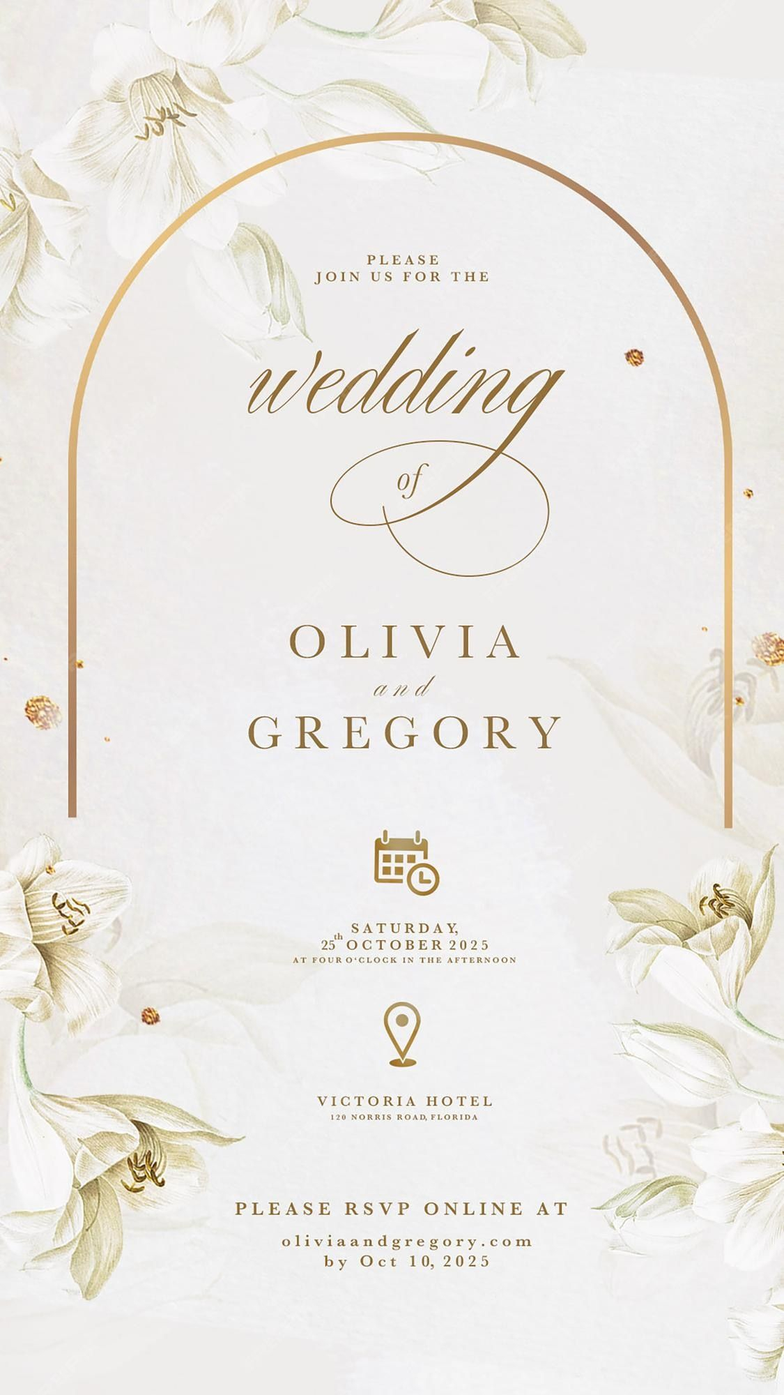 Premium PSD | Digital wedding invitation with elegant watercolor flower Premium PSD | Digital wedding invitation with elegant watercolor flower